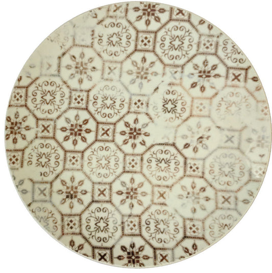 Flat Coupe Plate 8.2" dia. x 0.8" Vintage Tiles by Bauscher