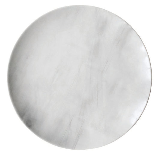 Flat Coupe Plate 9.4" dia. x 0.9" Soft Grey & Natural by Bauscher