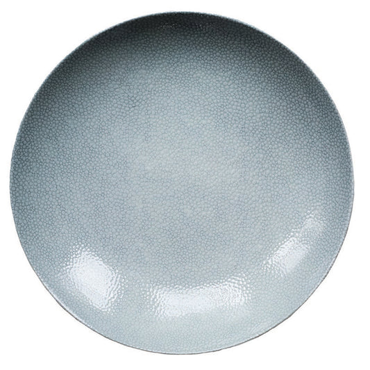 Flat Coupe Plate 9.4" dia. x 0.9" Pearls Light, Dark, Grey, & Pink by Bauscher