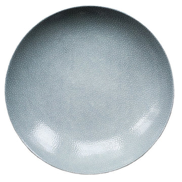 Flat Coupe Plate 9.4" dia. x 0.9" Pearls Light, Dark, Grey, & Pink by Bauscher