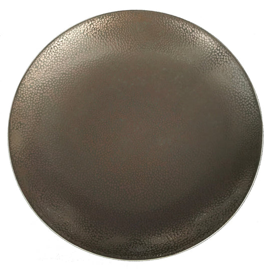 Flat Coupe Plate 9.4" dia. x 0.9" Pearls Copper & Gold by Bauscher