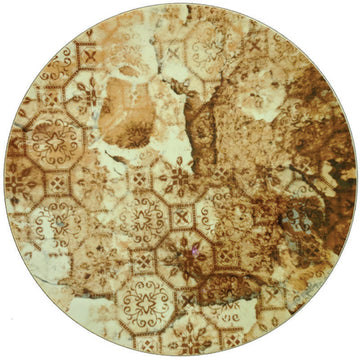 Coupe Plate 9.4"  Vintage Tiles Cinnamon by Bauscher