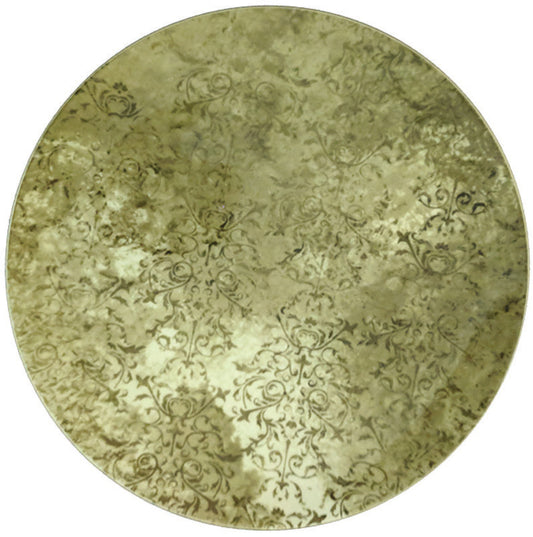 Coupe Plate 9.4"  Vintage Tiles Olive by Bauscher