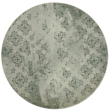 Flat Coupe Plate 10.6" Vintage Tiles Sea Salt by Bauscher