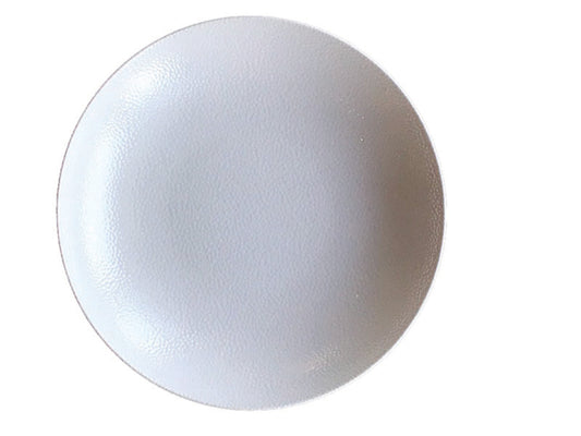 Deep Coupe Plate 7.8" dia. x 1.5" 21 oz Pearls Light, Dark, Grey, & Pink by Bauscher