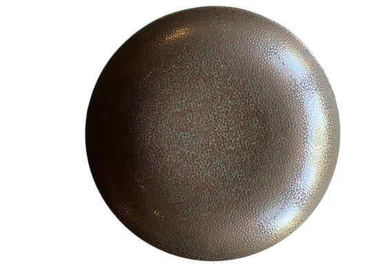 Deep Coupe Plate 7.8" dia. x 1.5" 21 oz Pearls Copper & Gold by Bauscher
