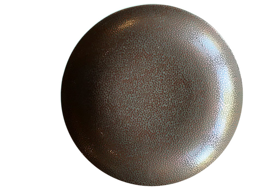Deep Coupe Plate 9.4" dia. x 1.6" 33.8 oz Pearls Copper & Gold by Bauscher