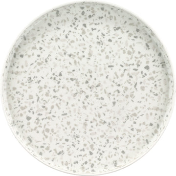 Flat Coupe Plate 10.1" dia. x 0.9" Terrazzo by Bauscher