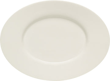 White Oval Platter with Rim 7.1" dia. x 0.7" Purity by Bauscher