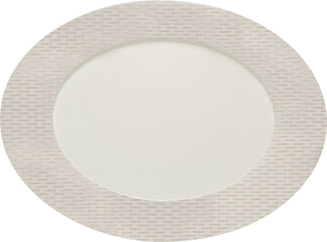 Oval Platter with Rim 9.4" dia. x 0.8" Finest Loom & Blooming Shades by Bauscher