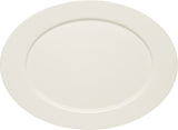 White Oval Platter with Rim 14.9