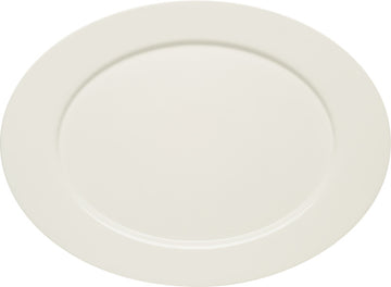 White Oval Platter with Rim 14.9" x 10.9" x 1" Purity by Bauscher