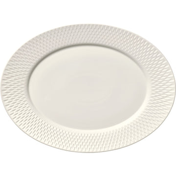 Oval Platter with Rim Relief 7.1" x 5.1" Purity Reflections by Bauscher