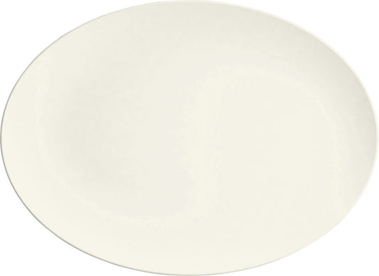 White Oval Coupe Platter 14.6" x 10.7" x 1" Purity by Bauscher