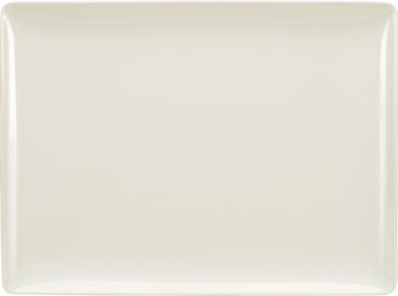 White Rectangular Coupe Platter 10.6" x 7.9" x 0.8" Purity by Bauscher