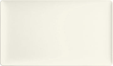 White Rectangular Coupe Platter 13.4" x 7.9" x 0.8" Purity by Bauscher