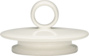 White Teapot Lid 2.9" dia. x 1.7" Purity by Bauscher