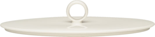 White Oval Lid for Purity Bowl 4.8" x 3.7" x 1.4" Purity by Bauscher
