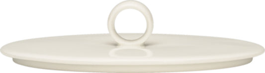 White Oval Cover 6.6" x 5" x 1.2" Purity by Bauscher