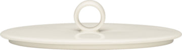 White Oval Cover 6.6" x 5" x 1.2" Purity by Bauscher