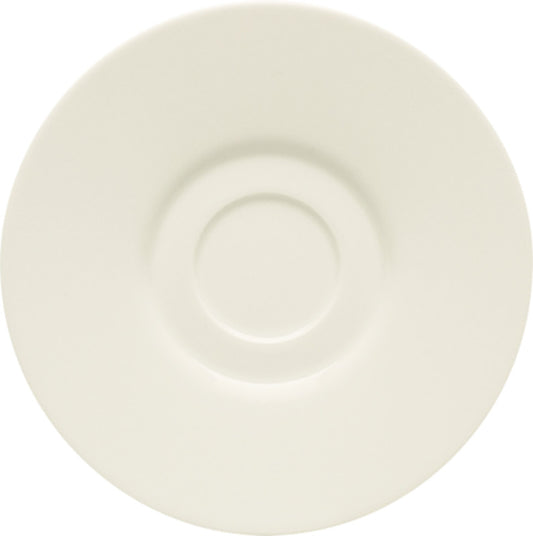 White Dual Well Saucer 6.5" dia. x 0.8" Purity by Bauscher