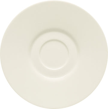 White Dual Well Saucer 6.5" dia. x 0.8" Purity by Bauscher