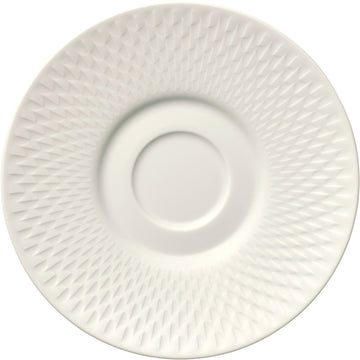 Dual Well Saucer with Rim Relief 6.7" dia. Purity Reflections by Bauscher