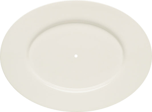 White Oval Etagère Platter With Rim 9.3" x 6.9" x 0.8" Purity by Bauscher