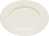 White Oval Etagère Platter With Rim 9.3