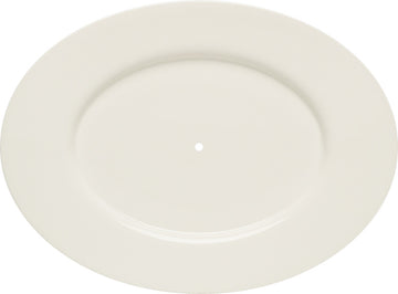 White Oval Etagère Platter With Rim 9.3" x 6.9" x 0.8" Purity by Bauscher