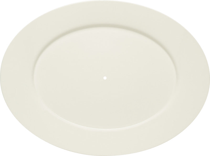 White Oval Etagère Platter With Rim 13