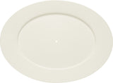 White Oval Etagère Platter With Rim 13