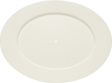 White Oval Etagère Platter With Rim 13" x 9.6" x 1" Purity by Bauscher