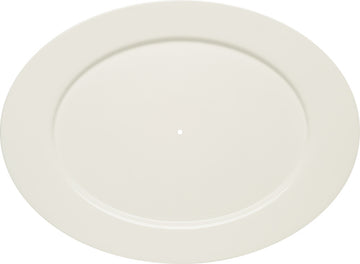 White Oval Etagère Platter With Rim 14.9" x 10.9" x 1" Purity by Bauscher