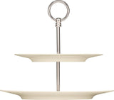 White Metal Double Stand , Silver-Plated 9.8