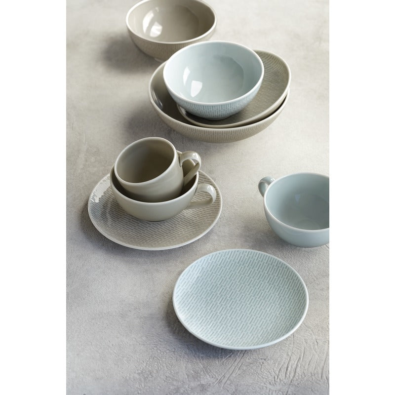 Glow Sea Flat Coupe Plate with Embossment 12.6