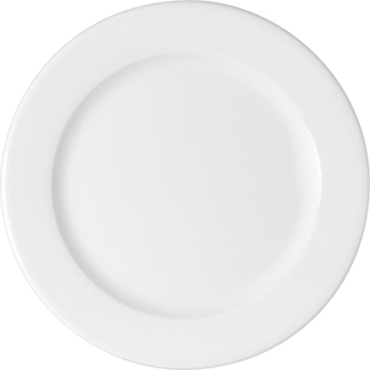 White Flat Plate with Rim 6.7" dia. x 0.7" Maitre by Bauscher