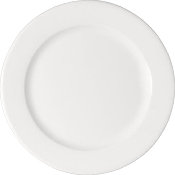 White Flat Plate with Rim 6.7" dia. x 0.7" Maitre by Bauscher