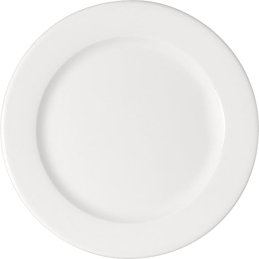 White Flat Plate with Rim 7.8" dia. x 0.8" Maitre by Bauscher