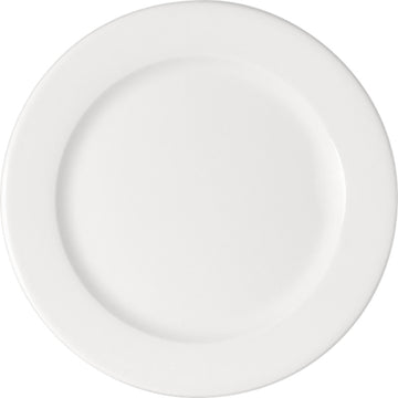 White Flat Plate with Rim 7.8" dia. x 0.8" Maitre by Bauscher