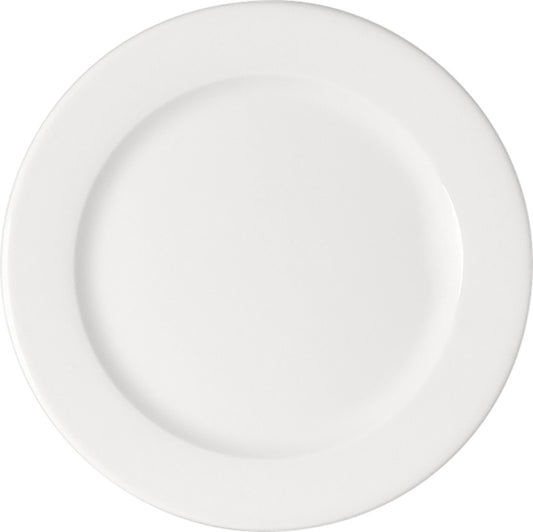 White Flat Plate with Rim 9.6" dia. x 0.8" Maitre by Bauscher