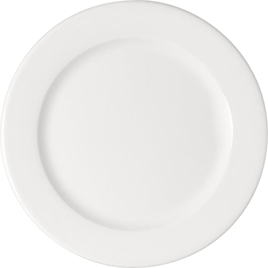 White Flat Plate with Rim 10.9" dia. x 1" Maitre by Bauscher