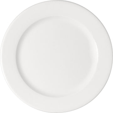 White Flat Plate with Rim 10.9" dia. x 1" Maitre by Bauscher