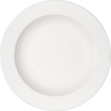 White Deep Plate with Steep Rim 9.1" dia. x 1.2" 11.2 oz Maitre by Bauscher