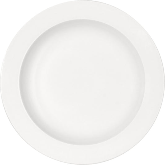 White Half-Deep Plate With Rim 7.8" dia. x 1" 7.8 oz Maitre by Bauscher