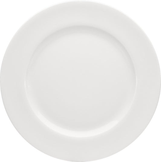 White Flat Plate with Wide Rim 8.3" dia. x 0.8" Maitre by Bauscher