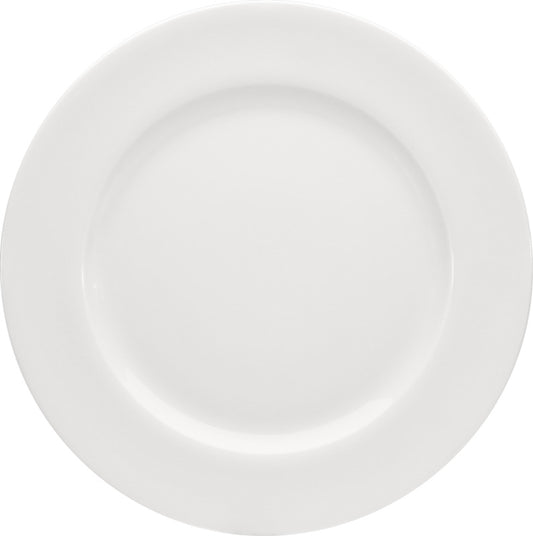White Flat Plate with Wide Rim 12.5" dia. x 1" Maitre by Bauscher