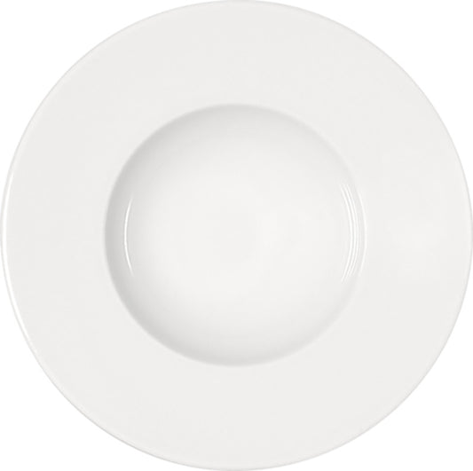 White Deep Plate with Wide Rim 7.8" dia. x 1.4" 6.4 oz Maitre by Bauscher