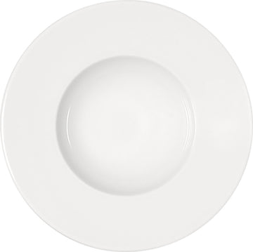 White Deep Plate with Wide Rim 7.8" dia. x 1.4" 6.4 oz Maitre by Bauscher