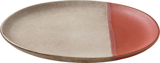 Coral Flat Round Coupe Plate 9.1" dia x 0.8" Spot On by Playground